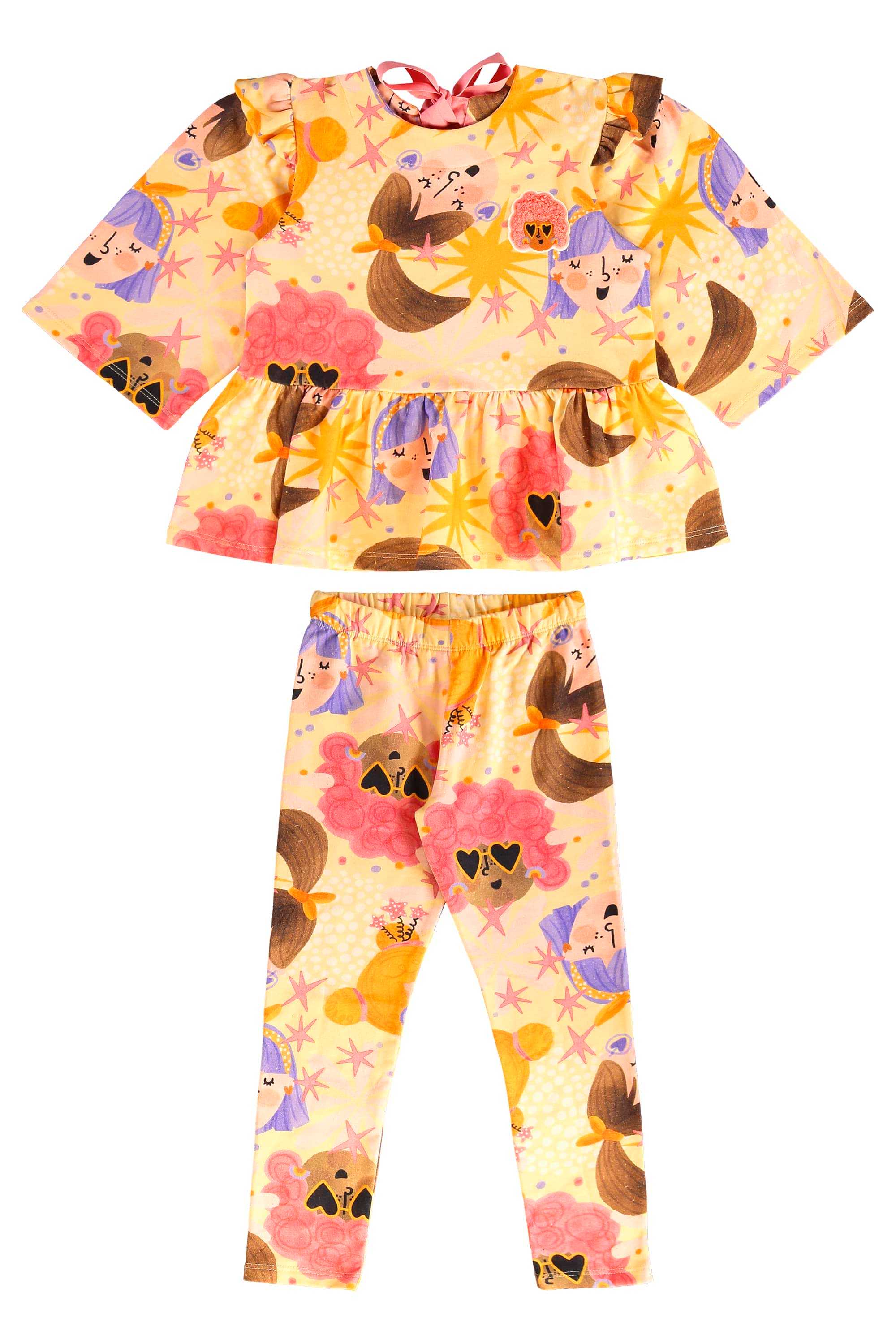 Conjunto Estrela Infantil com Blusa e Calça (Amarelo) Três e Já - Imagem 34
